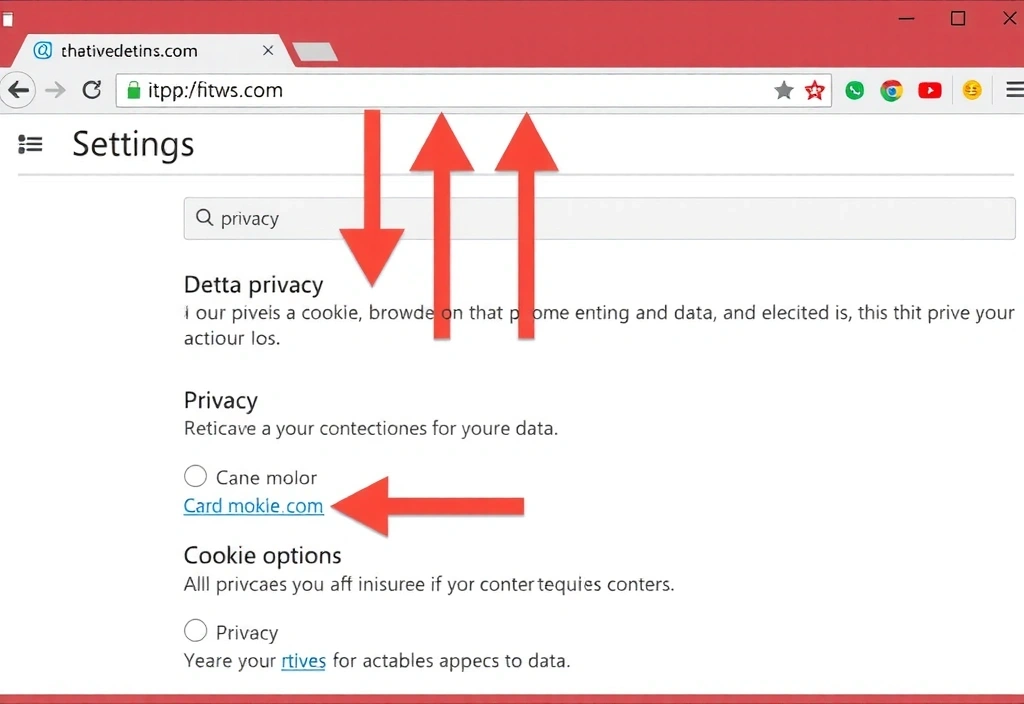 Ilustrace nastavení soukromí v prohlížeči