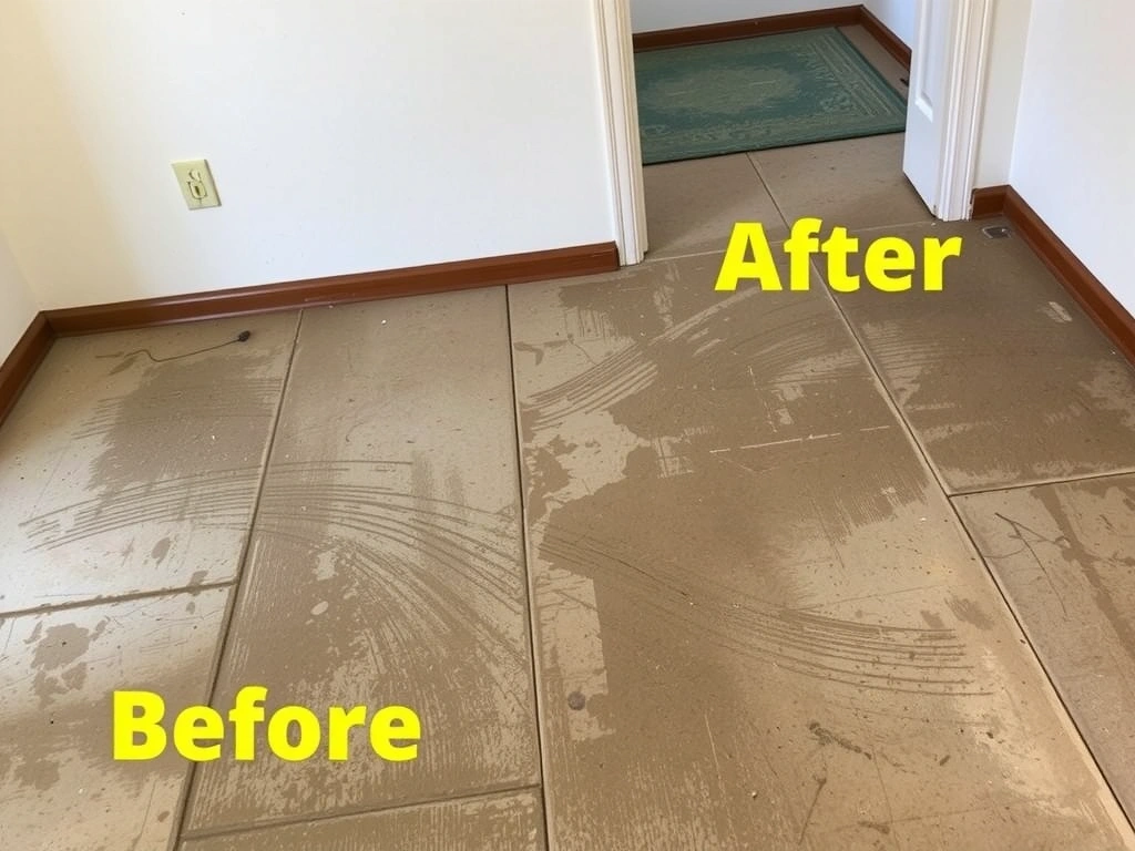 Podlaha před čištěním