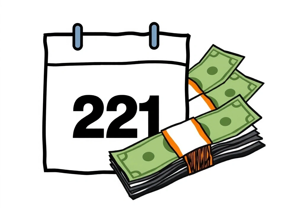 Kalendář s přeškrtnutým datem a bankovky, symbolizující storno poplatky.